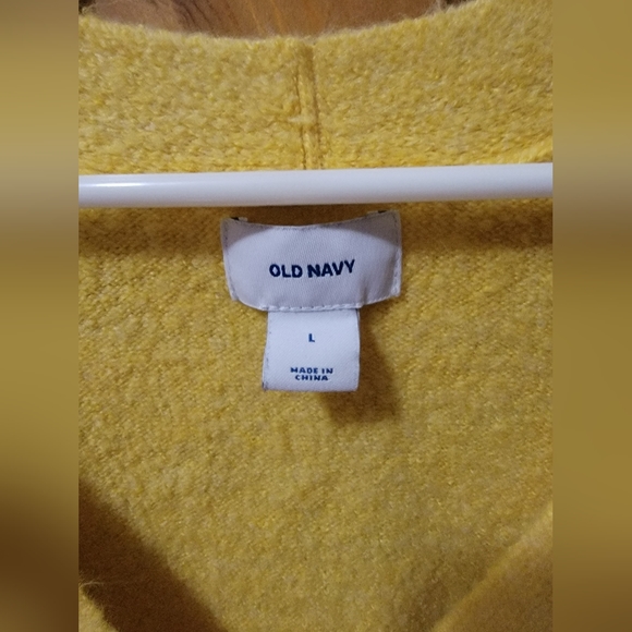 Old Navy | Button Down Cardigan Sweater | Size L | Yellow - Picture 2 of 6